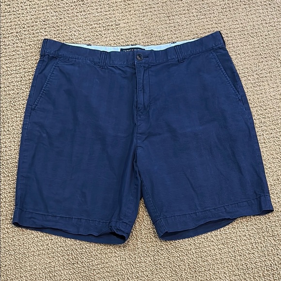 Tommy Hilfiger Other - Tommy Hilfiger Men's Blue Plaid Flat Front Shorts size 38 Preppy Nautical Golf